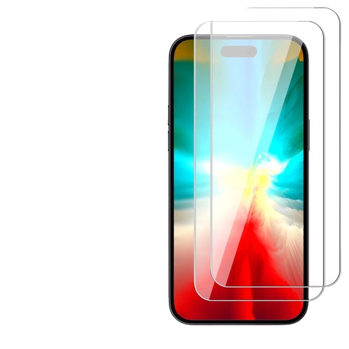 Home Collection - 2-Pack Tempered Glass Screen Protector for iPhone 15 Plus - Clear