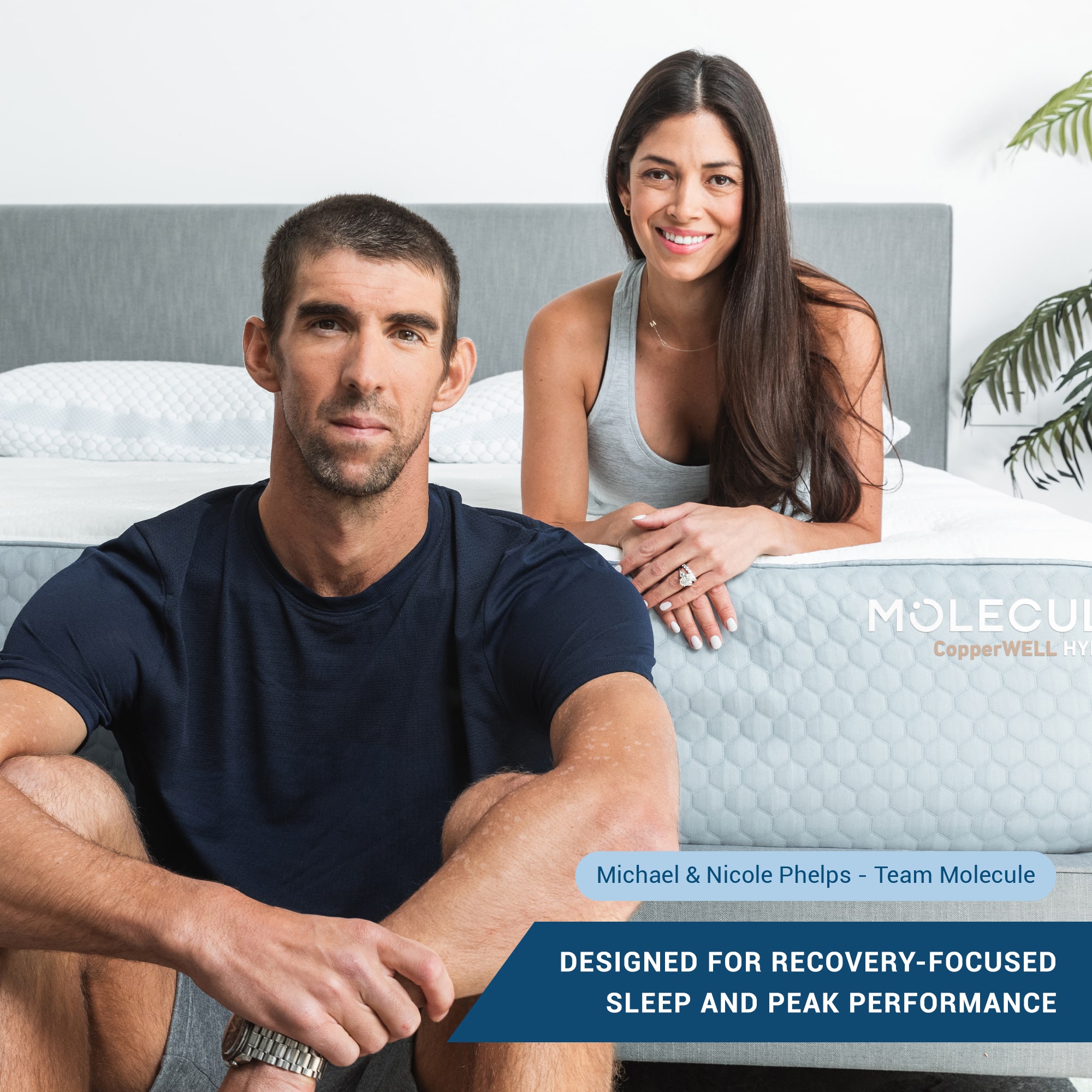 Michael and Nicole Phelps are a team called Molecule. They have designed a bed for recovery-focused sleep and peak performance.