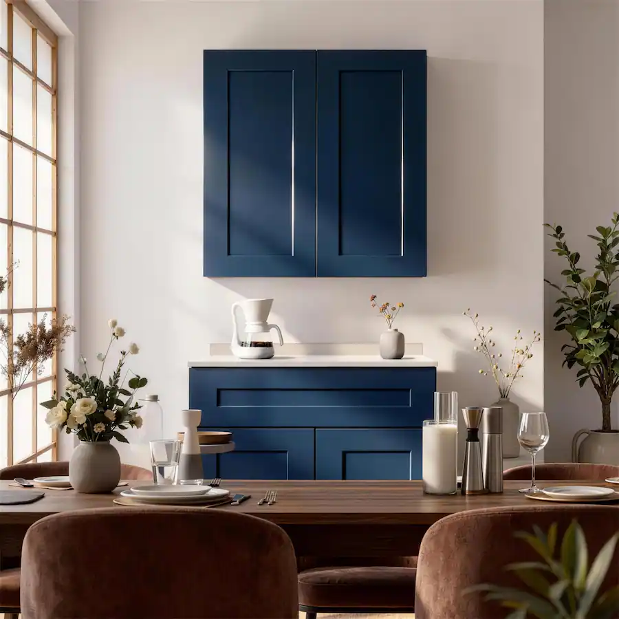 Boyel Living Shaker Wall Cabinet with Double Door 36 in L x 12 in W x ...