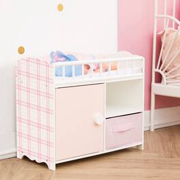 Teamson Kids - Olivia's Little World Aurora Princess Baby Doll Crib with Storage, Pink