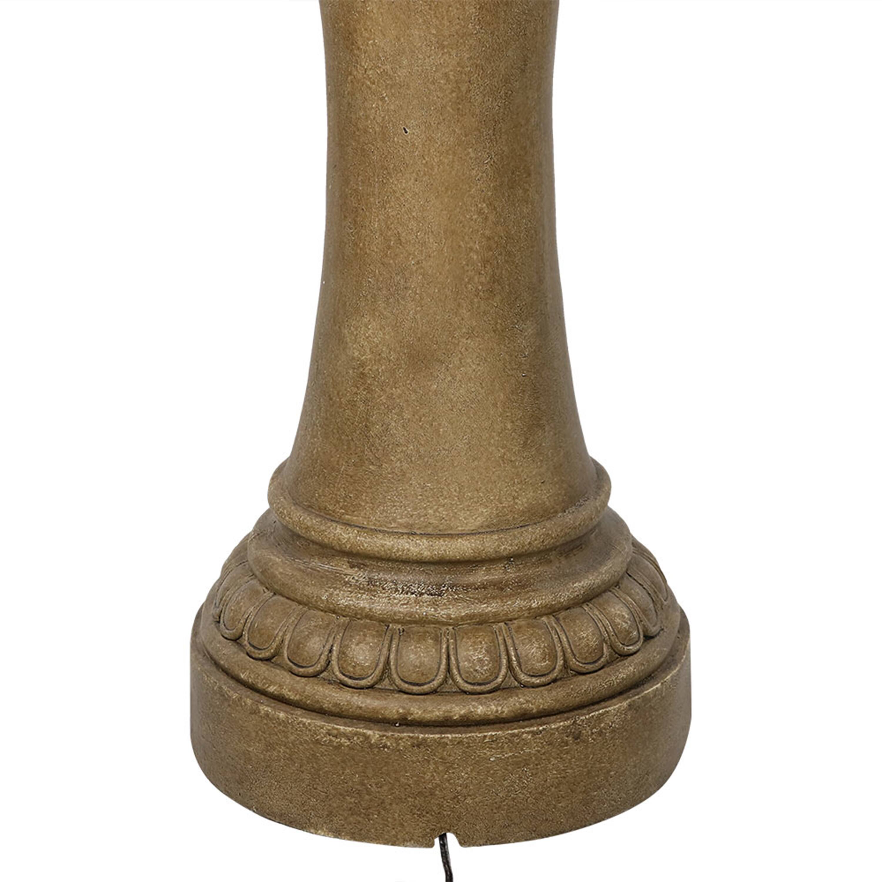 Alt View 7. Sunnydaze - Electric Eggshell Resin Outdoor 4-Tier Water Fountain - Light Brown.