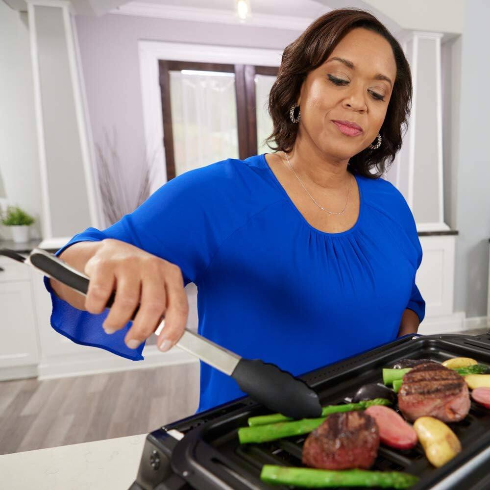 Alt View 1. Kitchen Chef - Kitchen Chef Indoor Smokeless Rotisserie Grill Red - Red.