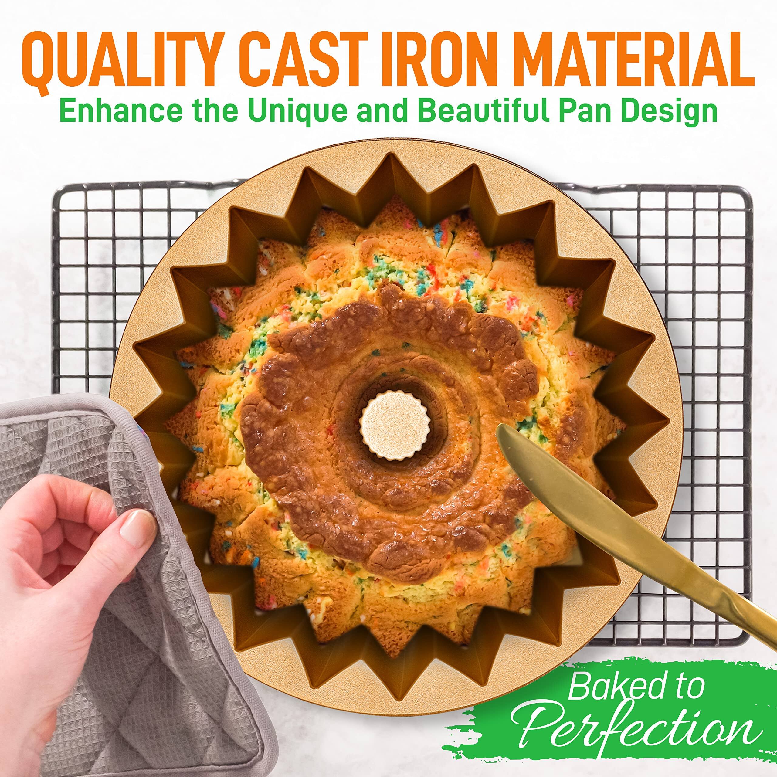 QUALITY CAST IRON MATERIAL  
Enhance the Unique and Beautiful Pan Design  
Baked to Perfection