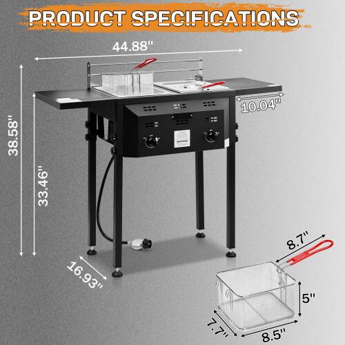 PRODUCT SPECIFICATIONS

- 44.88"
- 38.58"
- 33.46"
- 16.93"
- 10.04"
- 8.7"
- 5"
- 7.7"
- 8.5"