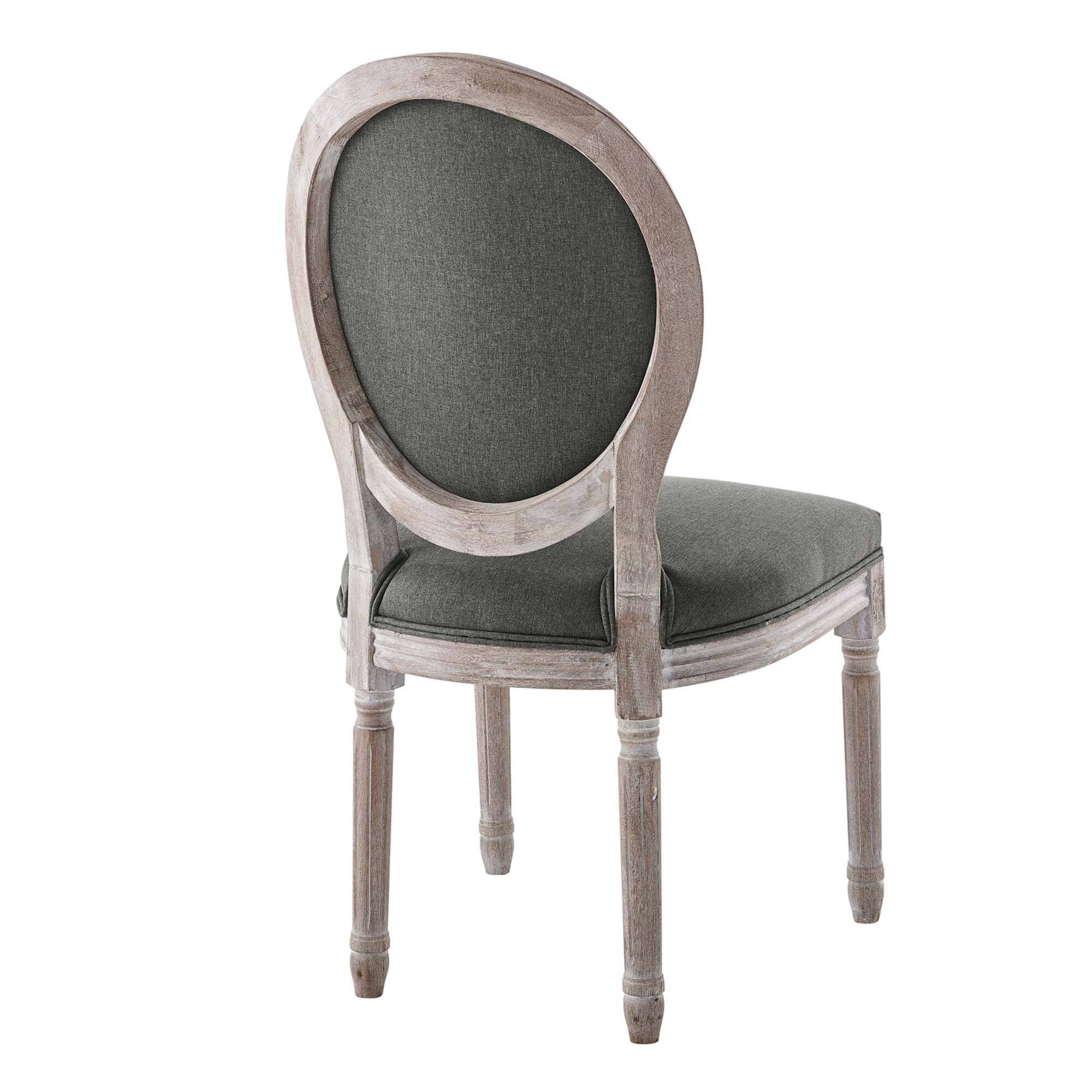 Alt View 2. Modway - Arise Vintage French Upholstered Fabric Dining Side Chair by Modway - Natural Gray.