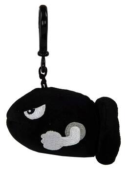 TOMY - Nintendo Mario Kart Mocchi-Mocchi 4 Inch Plush Clip On - Bullet Bill - Black