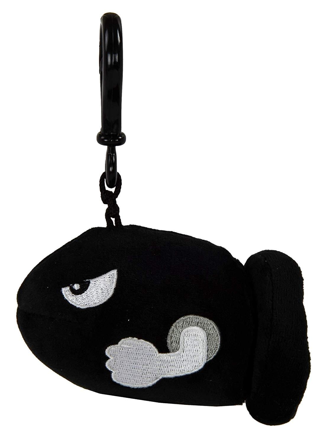 TOMY - Nintendo Mario Kart Mocchi-Mocchi 4 Inch Plush Clip On - Bullet Bill - Black