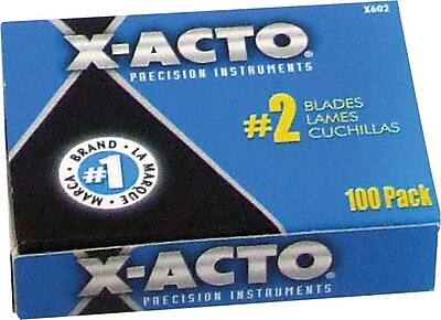 X-ACTO Precision Instruments  
#2 Blades Lames Cuchillas  
Brand La Marca  
100 Pack