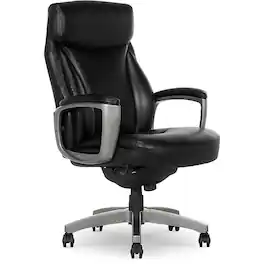 La-Z-Boy - Arcadian Ergonomic Bonded Leather Swivel Executive Chair, (60009) - Black