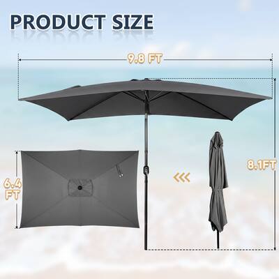 10x6 patio umbrella Yescom 10x6.5ft Canopy Replacement for Rectangle Market adding a splash of personality GDY Rectangular Umbrella 10x6.5ft Patio
