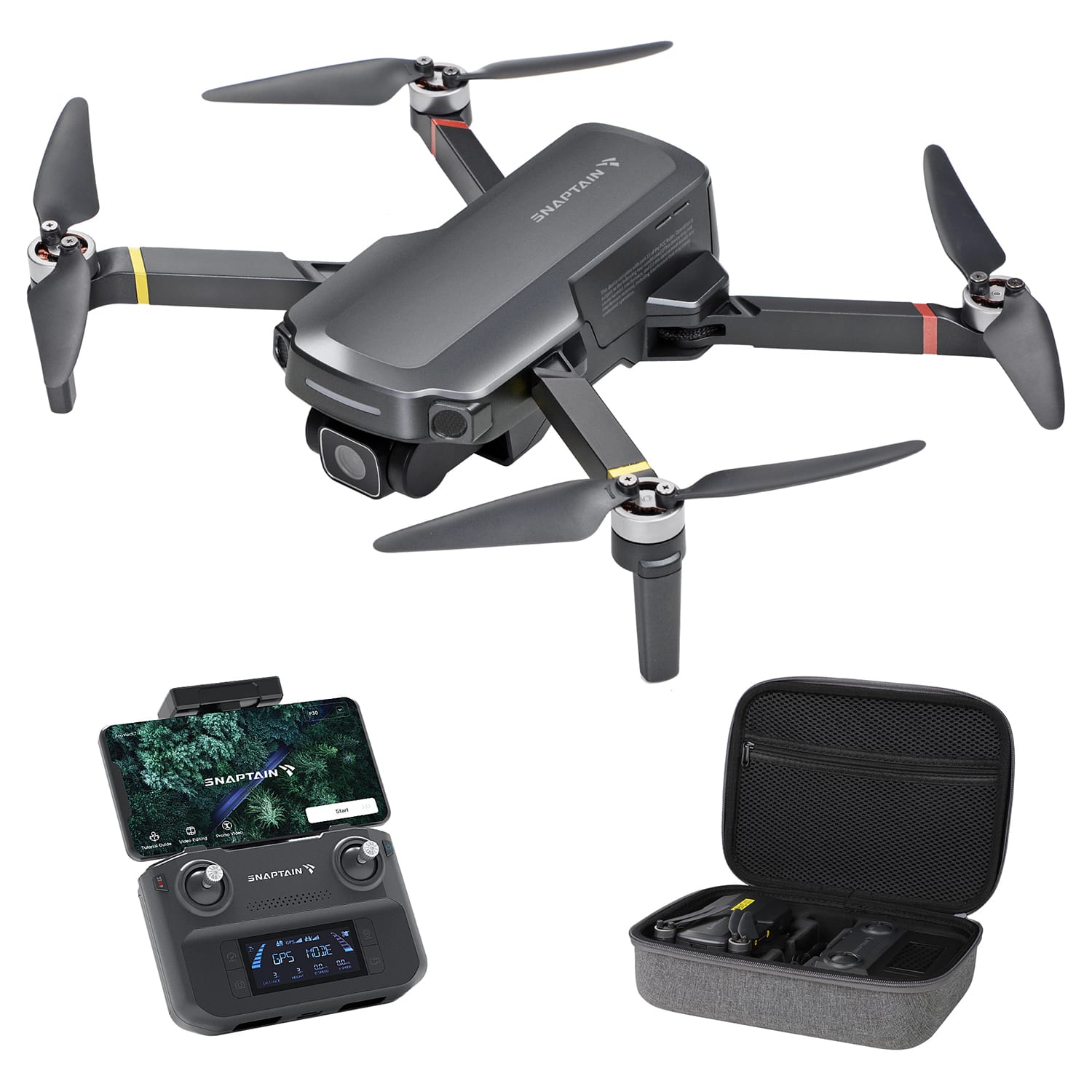 Snaptain - P30 GPS 4K Camera Drone for Adults with Remote Controller - Grey - Gray