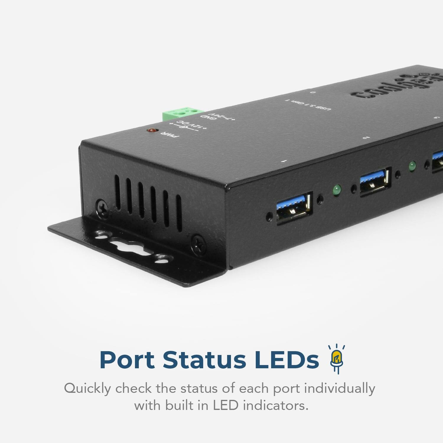 Port Status LEDs

Quickly check the status of each port individually with built-in LED indicators.