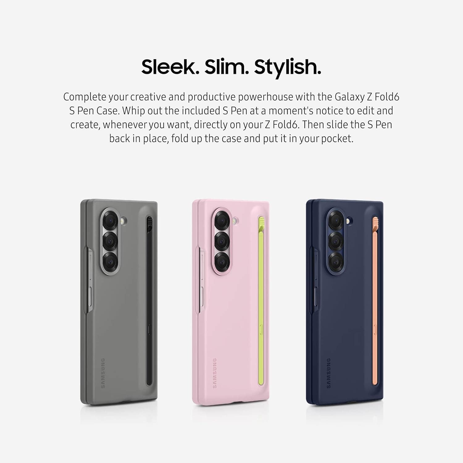 Samsung Galaxy Z Fold 6 S Pen Phone Case, Protective Cover with