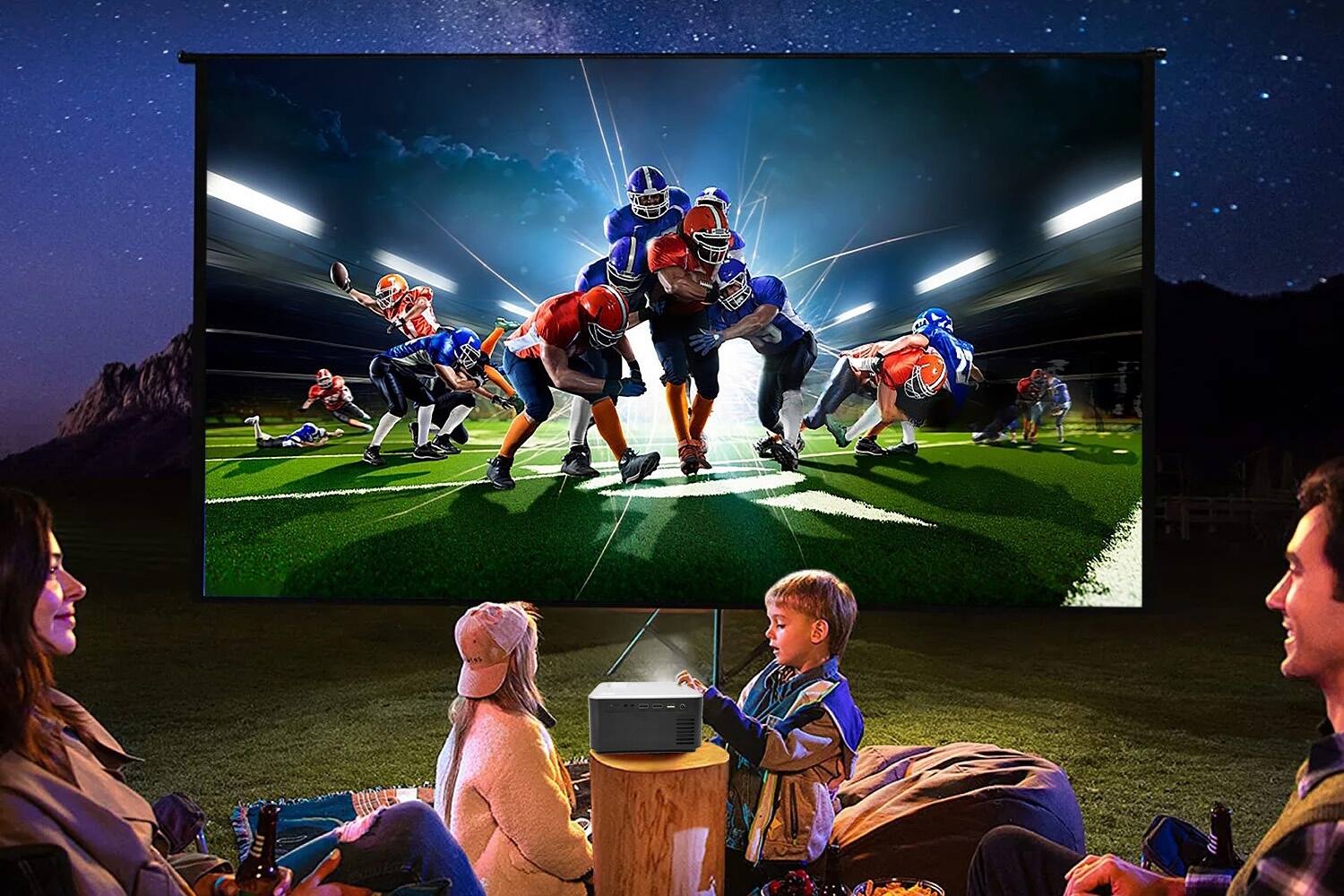 Alt View 8. RCA - RPJ133 720P ,  Bluetooth, HDMI, USB, Remote, Voice Control, Smart Home Theater Projector, with Roku Stick - Black/Silver.