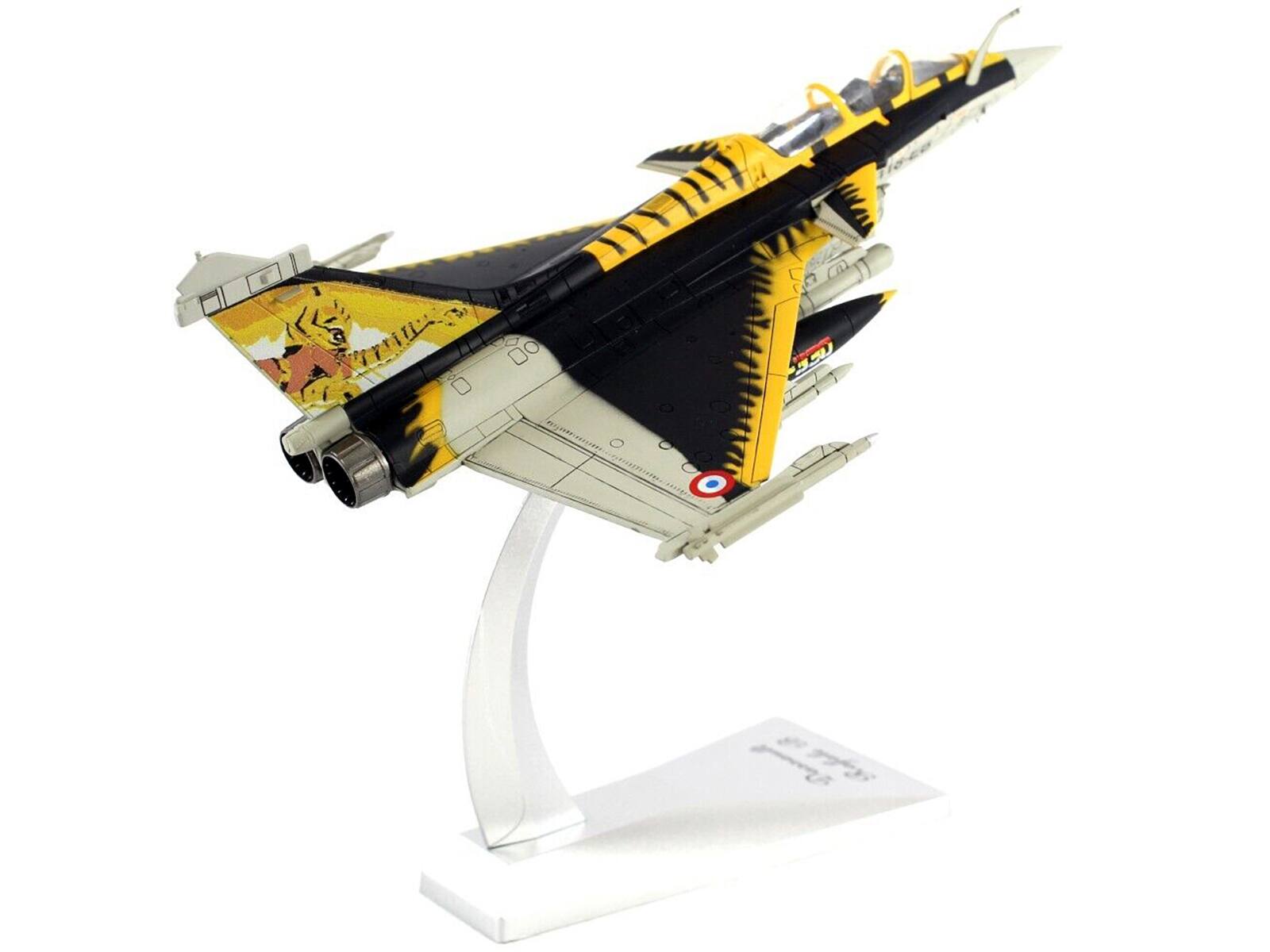 Alt View 1. Panzerkampf - Dassault Rafale B Fighter Jet "NATO Tiger Meet" (2009) with Missile Accessories "Panzerkampf Wing" Series 1/72 - Multicolor.