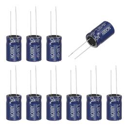 Unique Bargains - 6.8uF 100V Non-Polar Electrolytic Capacitor, 13x21mm, for Audio Tweeter/Speaker Crossover, 10pcs - Blue