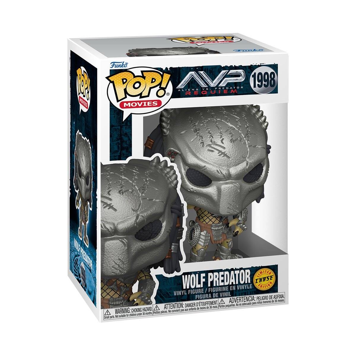 Funko POP! Movies  
AVP 1998  
Aliens vs. Predator  
Wolf Predator  
Vinyl Figure  
Chase Edition  

WARNING: CHOKING HAZARD - Small parts. Not for children under 3 years.  
ADVERTENCIA: PEQUEÑOS PIEZAS. NO ES ADECUADO PARA MENORES DE 3 AÑOS.  
ATTENTION: PELIGRE DE SOUFFLEMENT - Petites pièces. Ne convient pas aux enfants de moins de 3 ans.