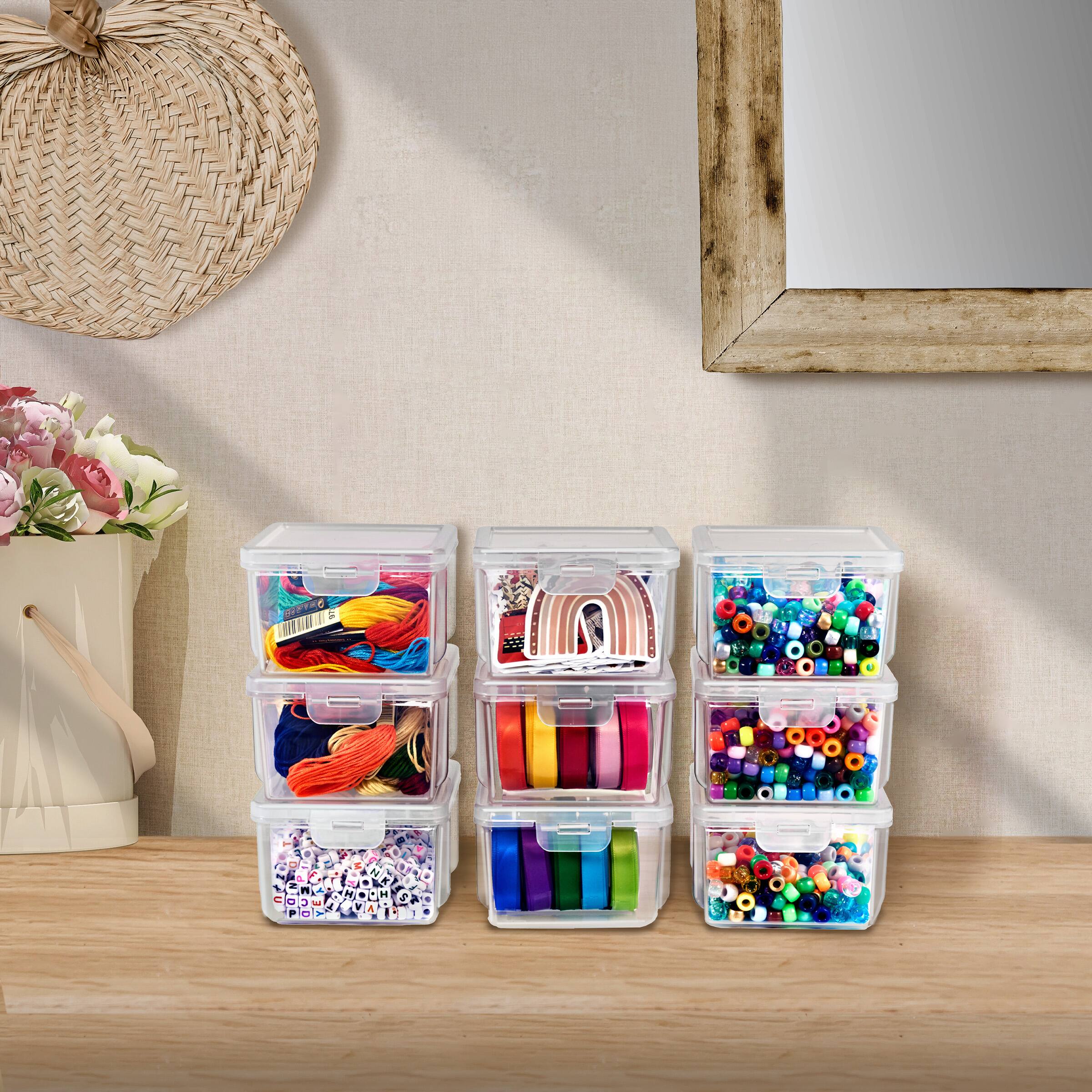 Alt View 8. Sorbus - Sorbus 6-Piece Hardware Storage Container Set - Clear.