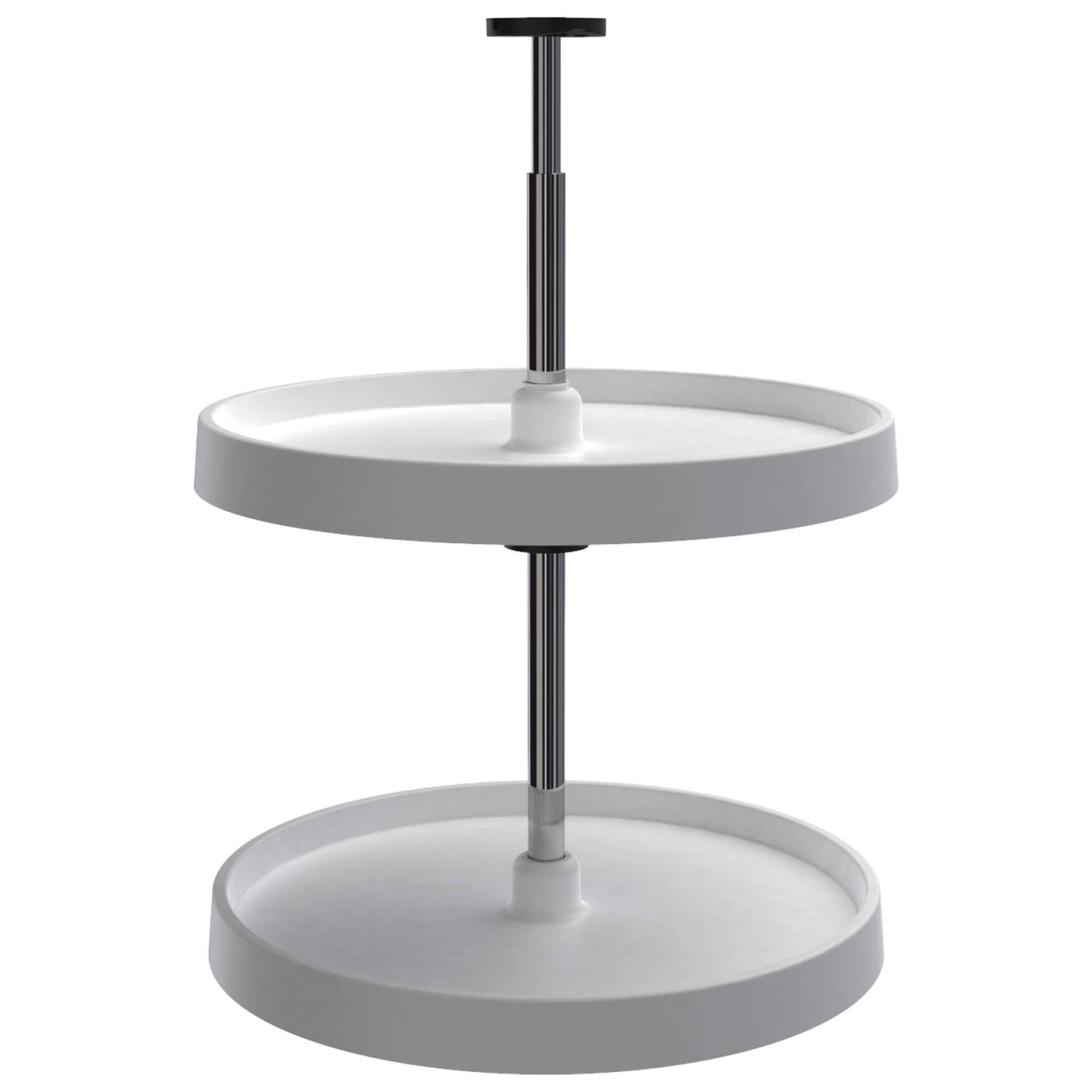 Front. Rev-A-Shelf - Rev-A-Shelf 18'' Lazy Susan Full-Circle Polymer 2-Shelf, White, 3072-18-11-52 - White.