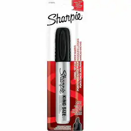 Sharpie - Permanent Marker Chisel Marker Point Black Ink Aluminum Plastic Barrel Felt Tip 1 Each