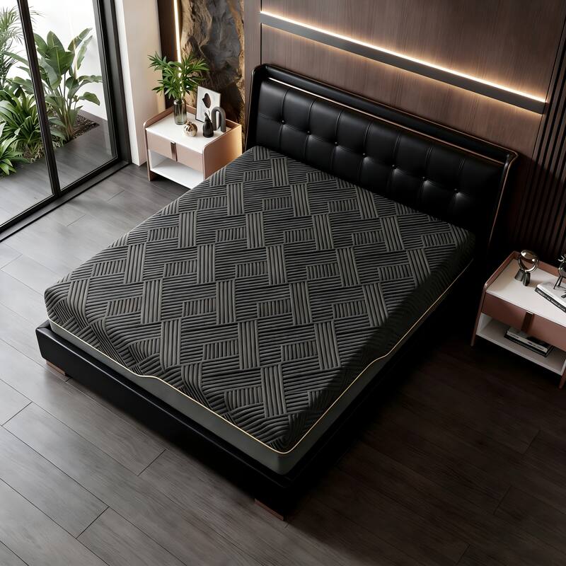 Front. Dyonery - Dyonery Extra Firm mattress,  detachable fiber cover, relieves pressure, high-density foam mattress,14-in King - Grey.