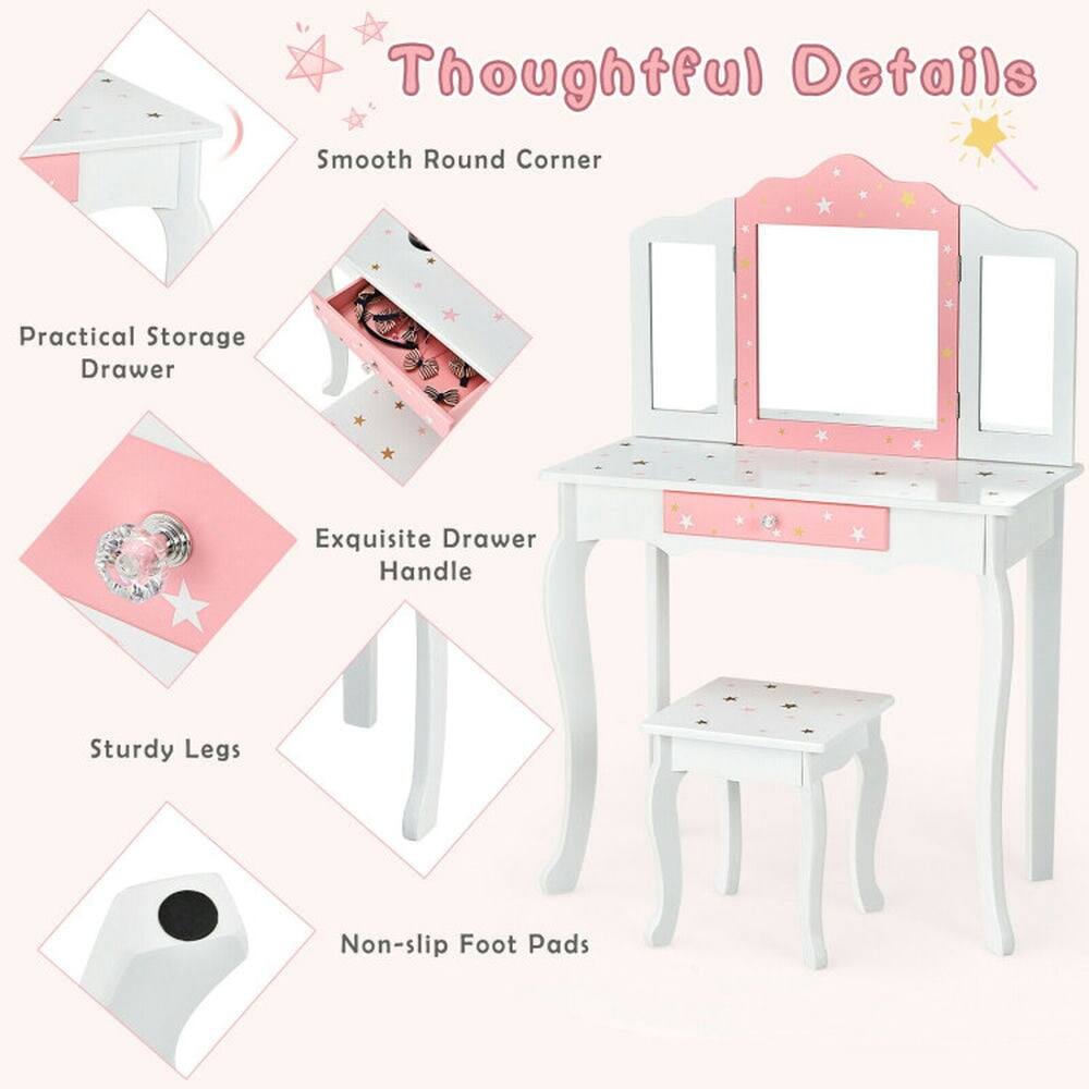 Thoughtful Details  
Smooth Round Corner  
Practical Storage Drawer  
Exquisite Drawer Handle  
Sturdy Legs  
Non-slip Foot Pads