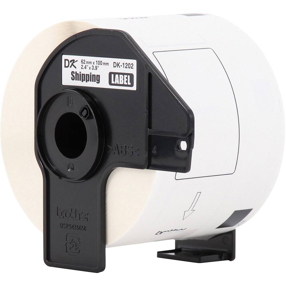 DK 62mm x 100mm DK-1202 2.4" x 3.9" Shipping LABEL >ABS< 4 brother USP5435658 US