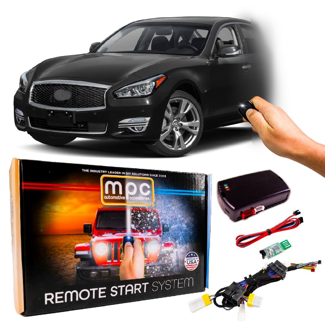 MPC - OEM Remote Activated Remote Start Kit For 2014-2018 Infiniti Q70 -Push-to-Start - Black