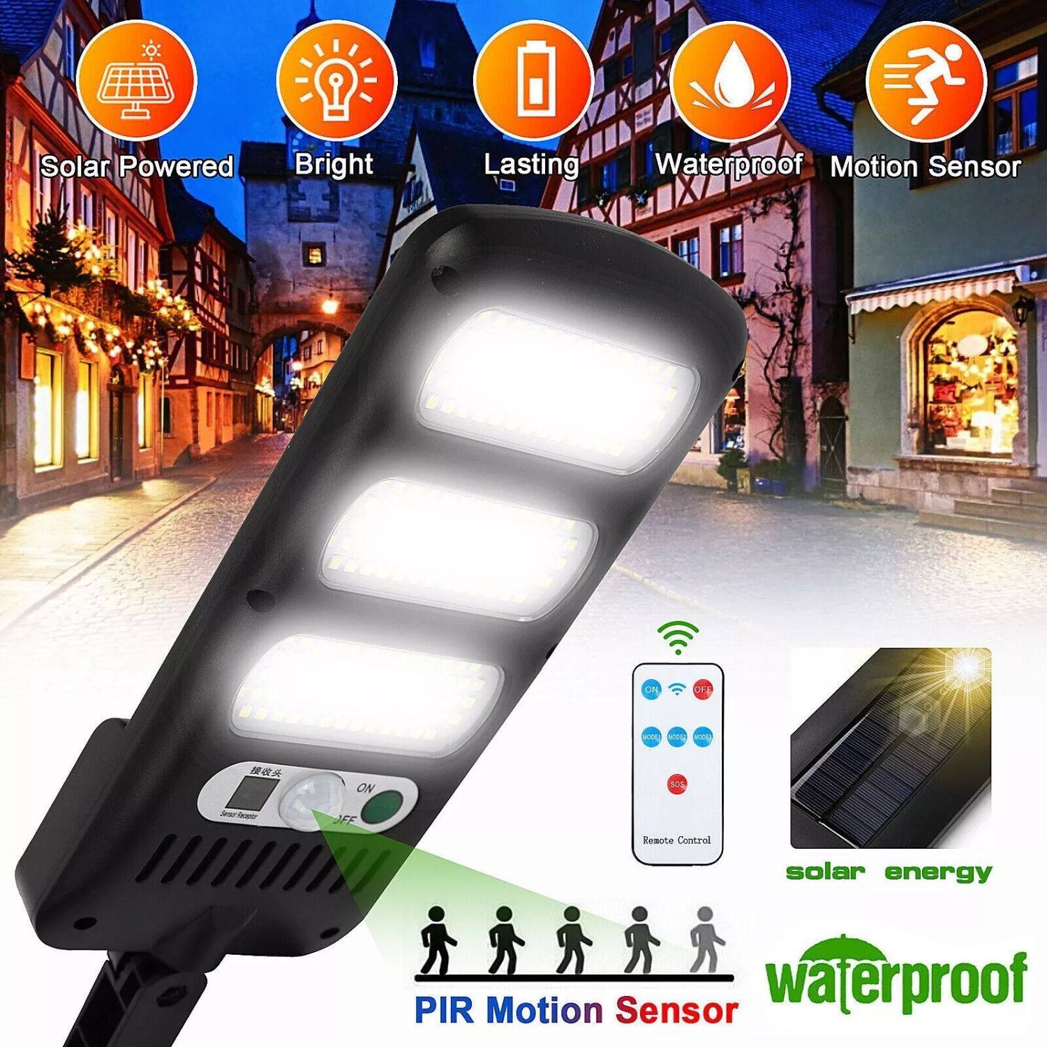 Solar Powered Bright Lasting Waterproof Motion Sensor  
- Solar Powered  
- Bright  
- Lasting  
- Waterproof  
- Motion Sensor  
- Remote Control  
- Solar Energy  
- PIR Motion Sensor  
- Waterproof