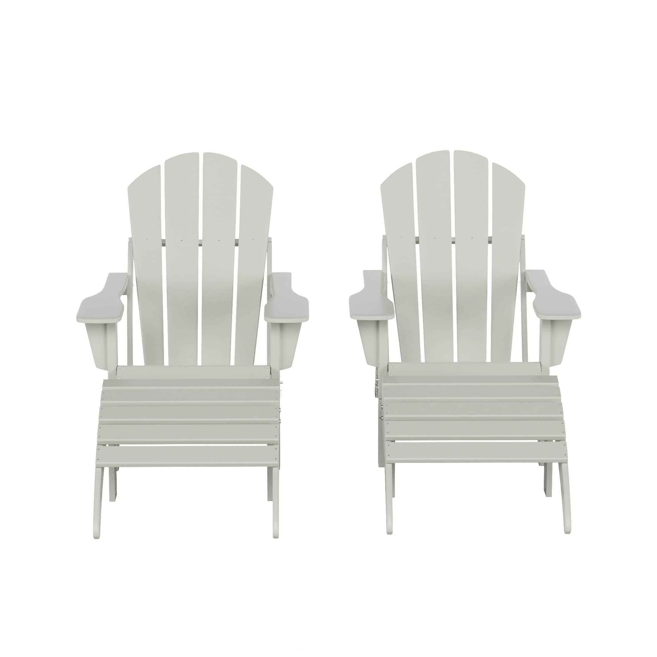 WestinTrends - Malibu 4-Piece set classic Adirondack chairs with ottoman (2 seater) - Sand price history on PriceWatchPro