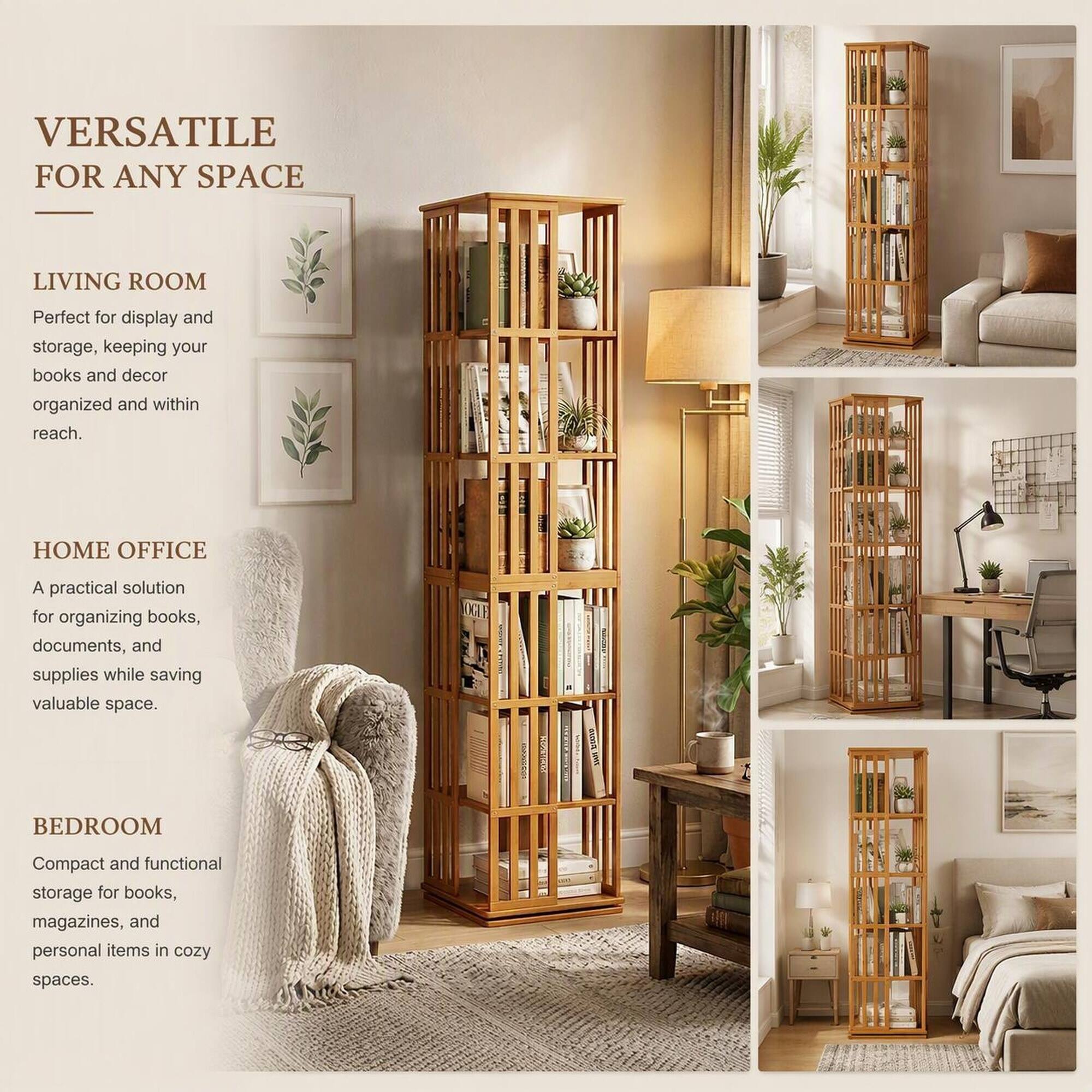 VERSATILE FOR ANY SPACE

LIVING ROOM
Perfect for display and storage, keeping your books and decor organized and within reach.

HOME OFFICE
A practical solution for organizing books, documents, and supplies while saving valuable space.

BEDROOM
Compact and functional storage for books, magazines, and personal items in cozy spaces.