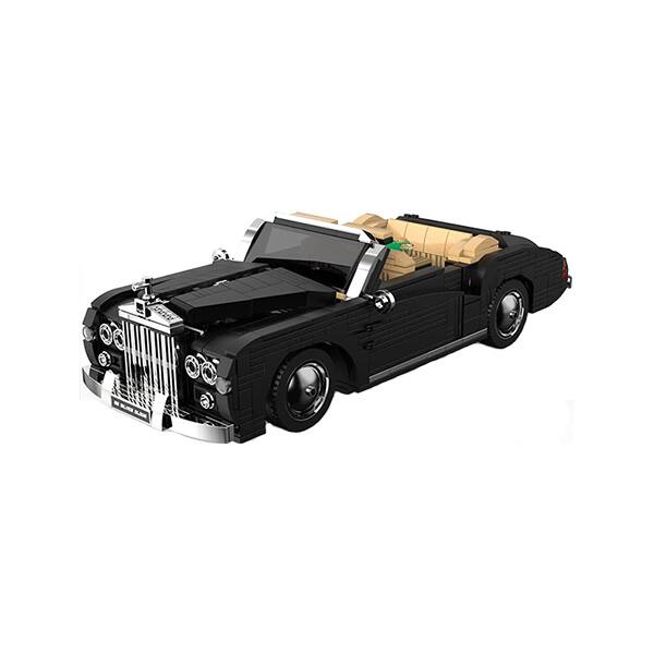 Front. Circuit Terra - BLACK RETRO CONVERTIBLE CAR BUILDING TOY - Black.