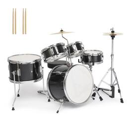 Winado - 5-Piece Complete Junior Drums Set, 14 Inch Beginners Drum Kit with Throne Stool, Pedal & Drumsticks, Drums