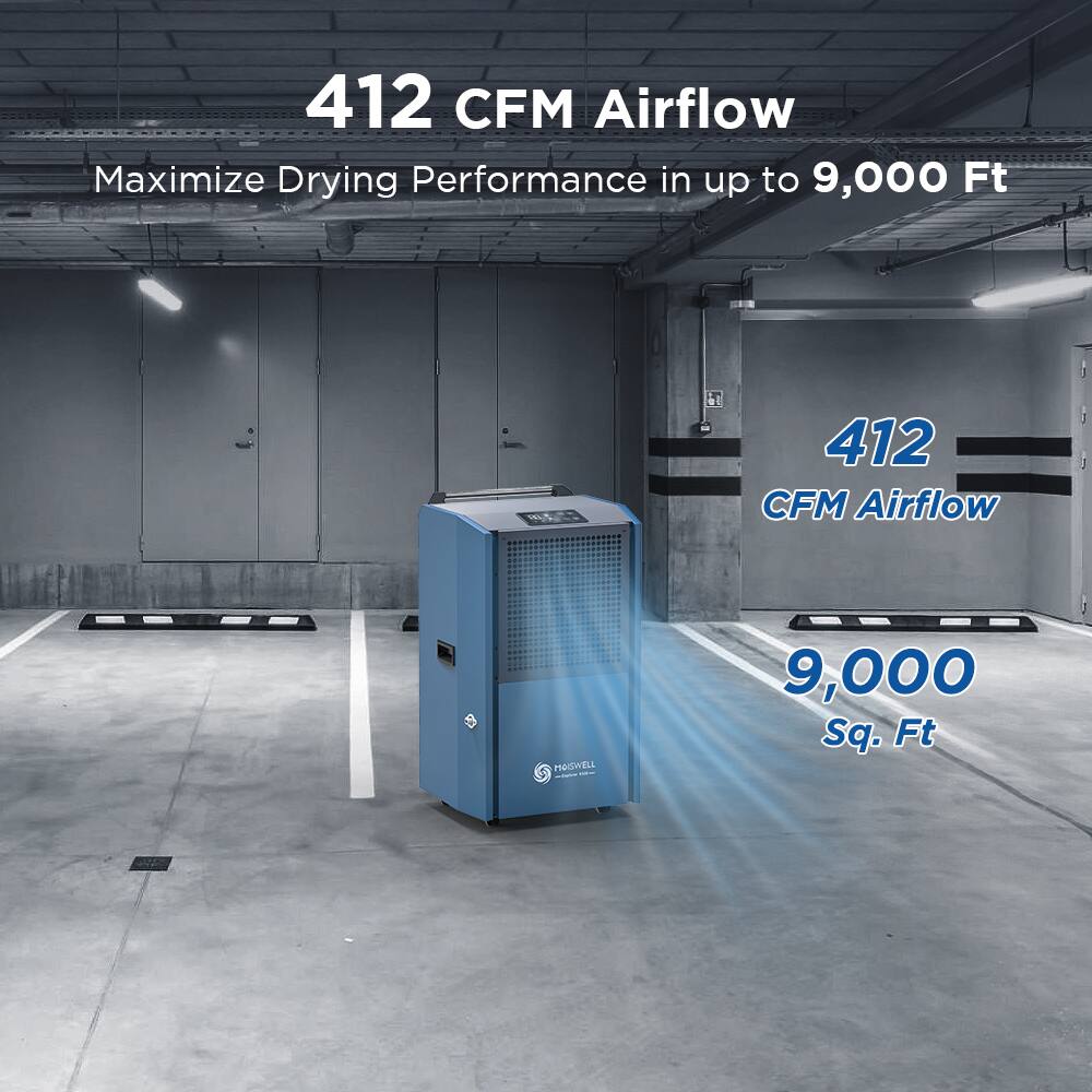 412 CFM Airflow  
Maximize Drying Performance in up to 9,000 Sq. Ft.  

412 CFM Airflow  
9,000 Sq. Ft.