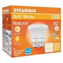 Sylvania - Natural R20 E26 (Medium) LED Floodlight Bulb Soft White 45 Watt Equivalence 2 pk