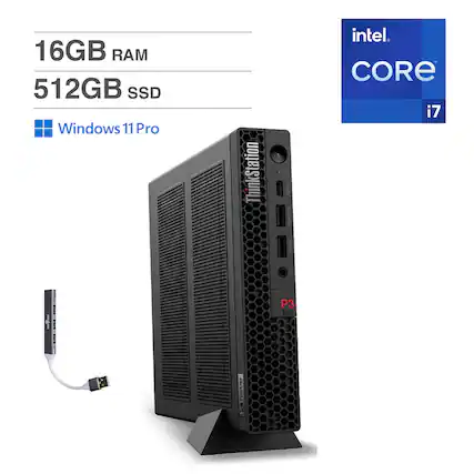 16GB RAM
512GB SSD
Windows 11 Pro
Intel Core i7
ThinkStation P3 Tiny