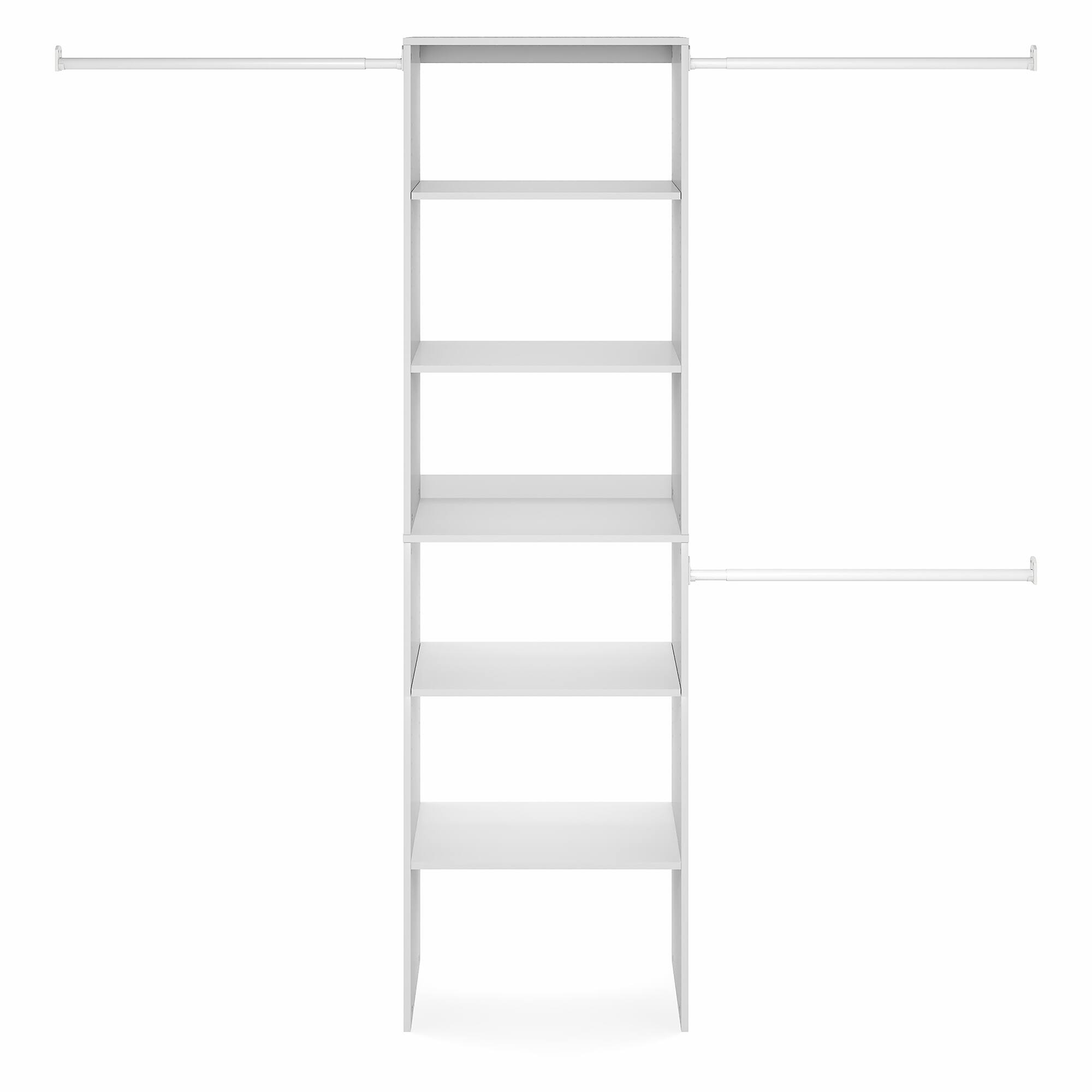 Alt View 5. Furinno - FANO Closet Organizers and Storage, 5-Tier Closet Storage Organizer with Adjustable Shelves, 14.8 x 23.6 x 82.1 - White.