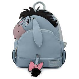 LoungeFly - Disney Eeyore Blue Mini Faux Leather Backpack with front Pocket - Multicolored