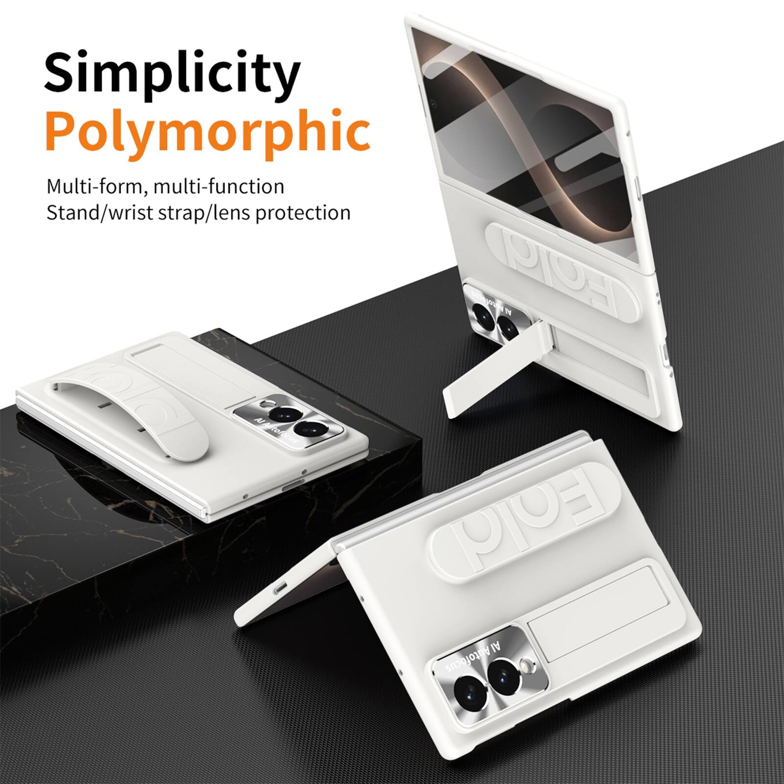 Simplicity Polymorphic  
Multi-form, multi-function  
Stand/wrist strap/lens protection  
AI Autofocus