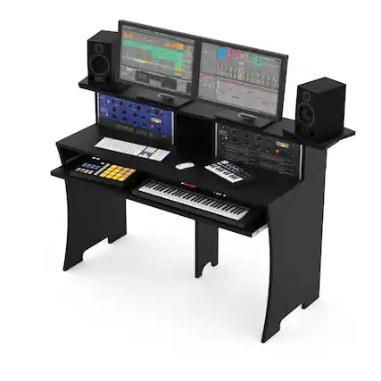 Front. Glorious - Glorious Workbench Studio Desk, Black - "NA".