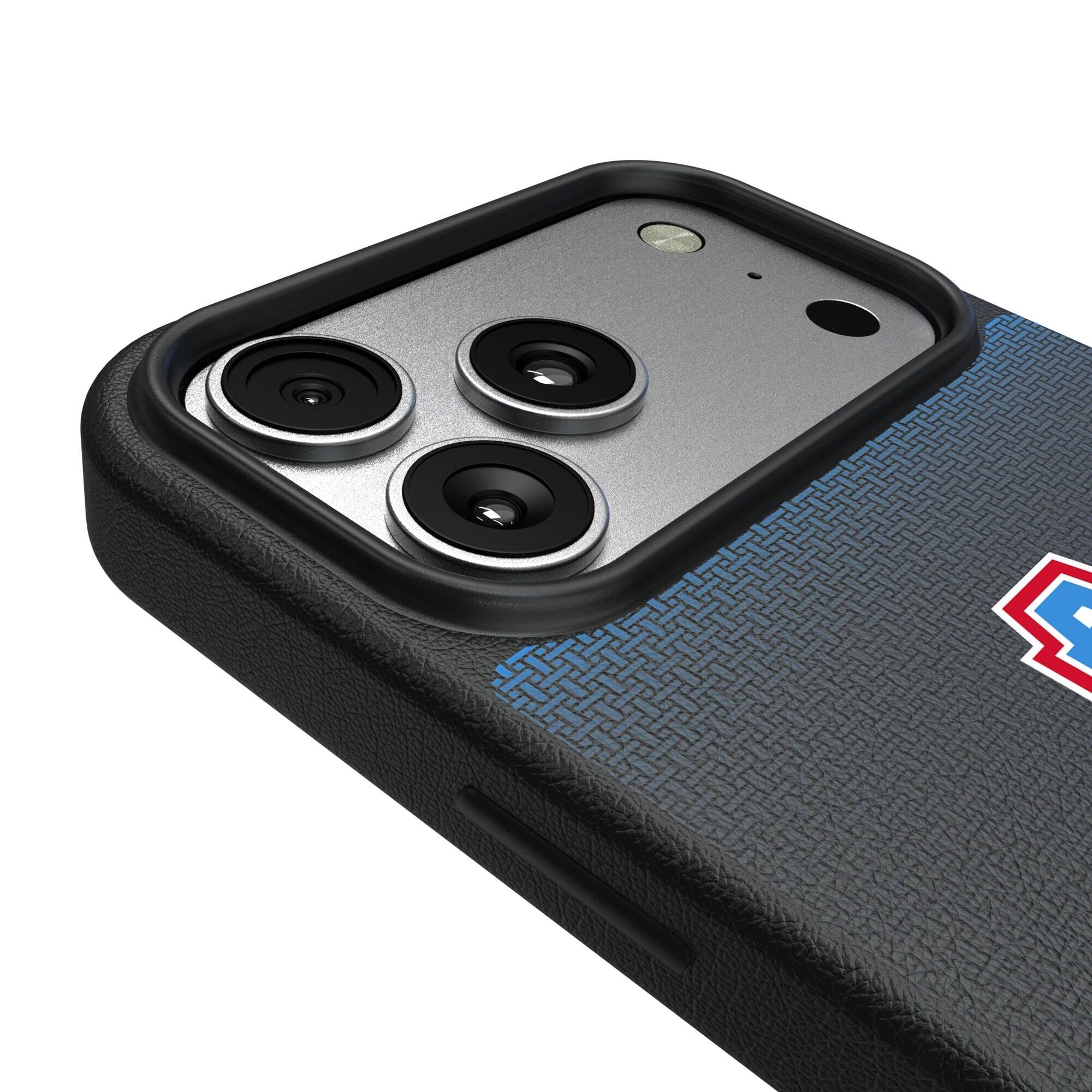 Alt View 2. Keyscaper - Houston Oilers Linen Logo iPhone Magnetic Bump Case - 15 - Black.