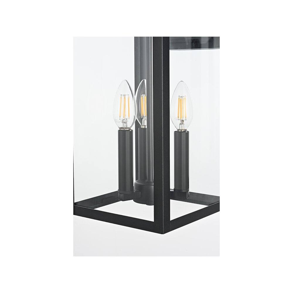Alt View 3. Elegant Lighting - Carisle 7 inch Outdoor Pendant in Black - Black.