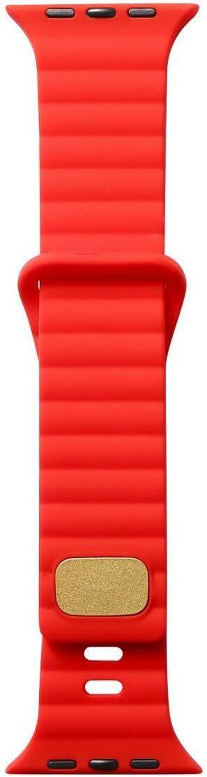 Front. Worryfree Gadgets - Worryfree Gadgets Silicone Sports Band for Apple Watch 38/40/41mm, Red - Red.