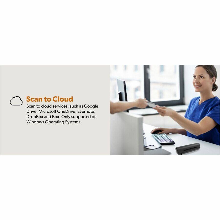 Scan to Cloud  
Scan to cloud services, such as Google Drive, Microsoft OneDrive, Evernote, Dropbox, and Box. Only supported on Windows Operating Systems.