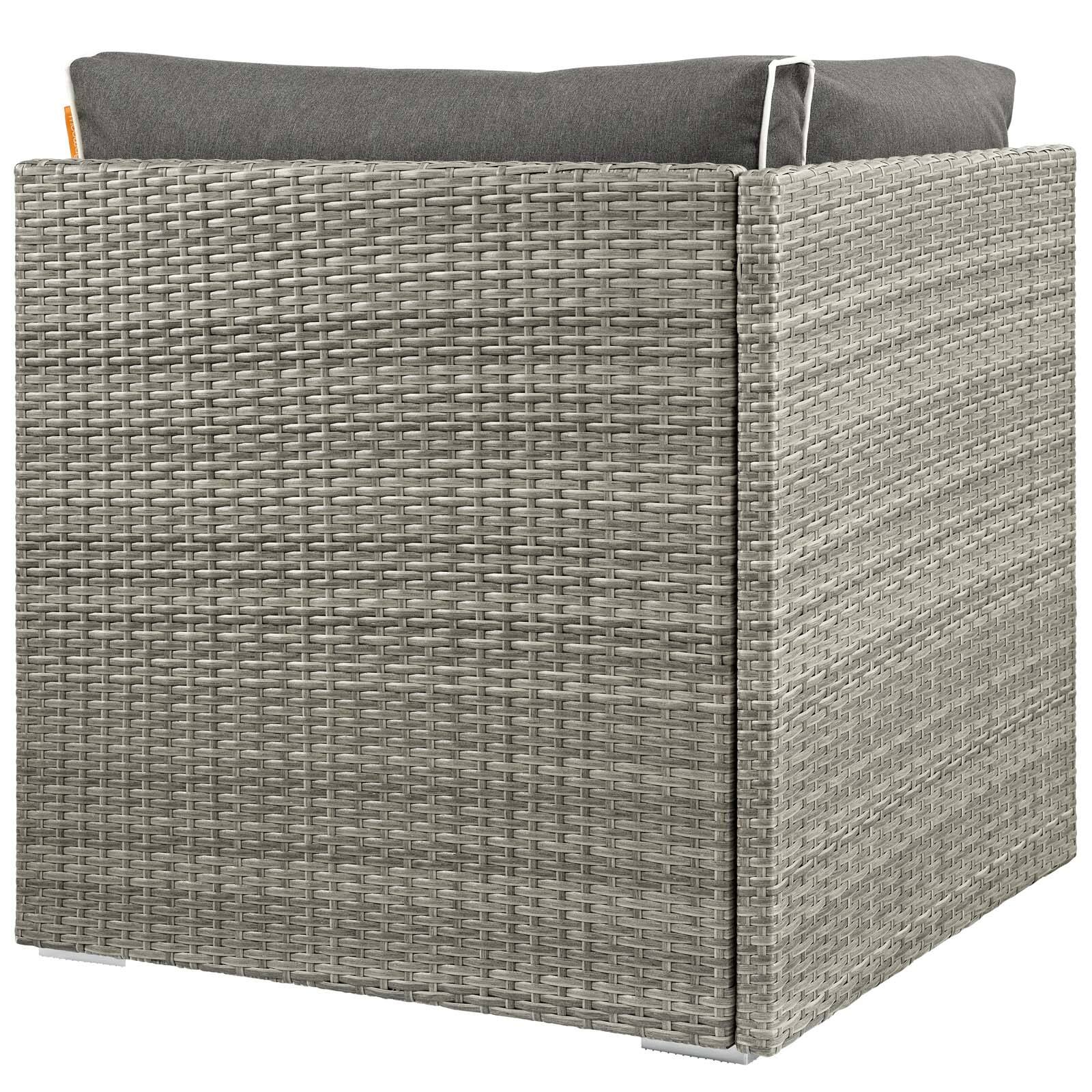 Angle. Modway - Repose Outdoor Patio Corner by Modway - Light Gray Charcoal.