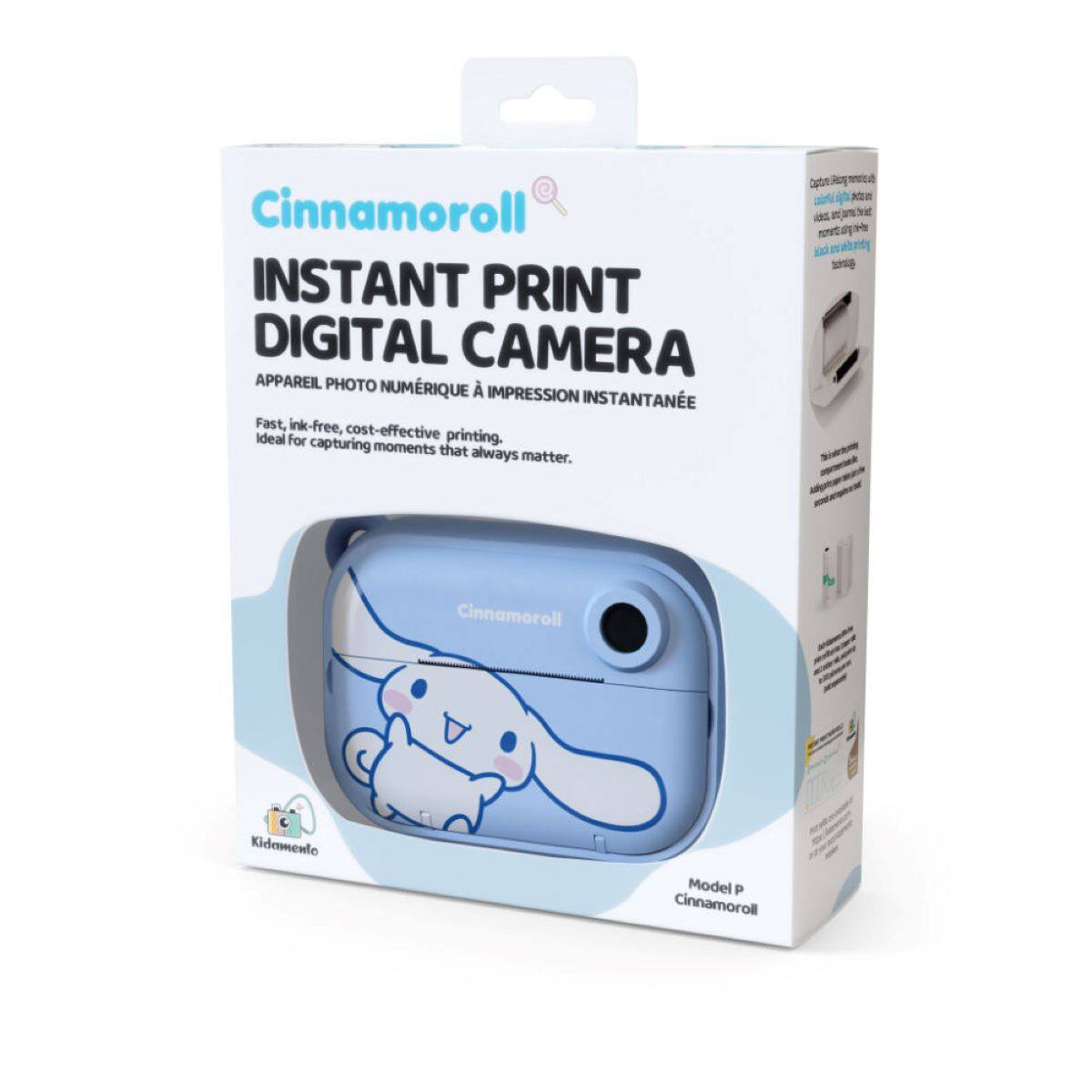 Cinnamoroll Instant Print Digital Camera Appareil Photo Numérique Impression Instantanée - Fast, ink-free, cost-effective - Ideal for capturing printing moments that always matter. Cinnamoroll Kidamento Model P Cinnamoroll.