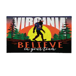Evergreen Enterprises - Virginia Cavaliers 28" x 16" Bigfoot Believe in Your Team Turf Door Mat - Multicolor