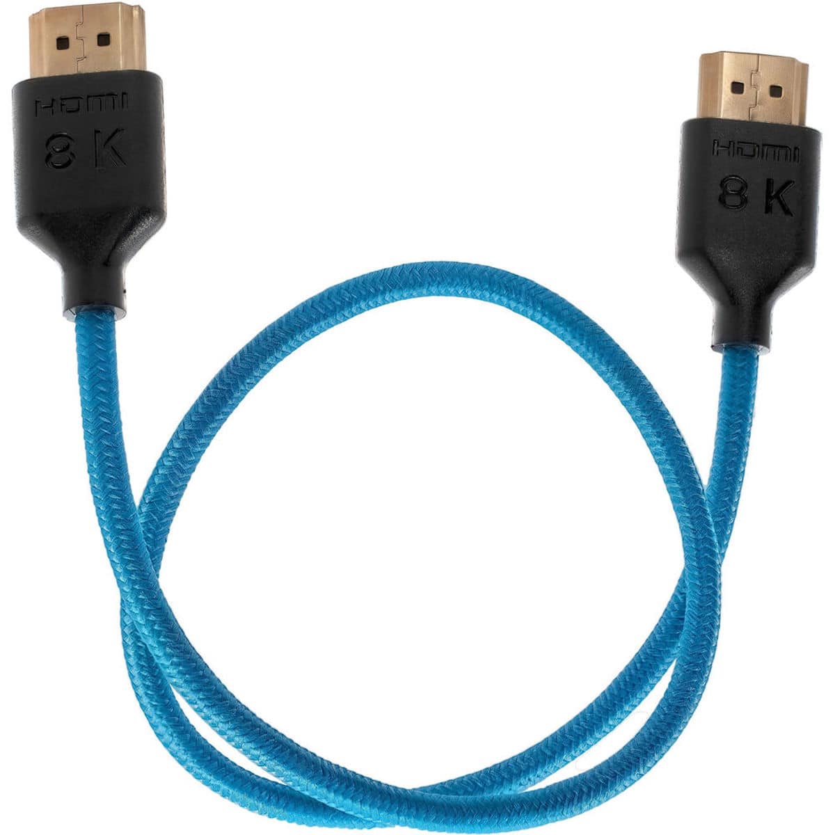 Kondor Blue - 17" 8K HDMI 2.1 Nylon Braided Cable for On-Camera Monitor, Blue