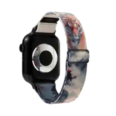 Front. ZOX - Find Your Way Tiger NFC Smartwatch Band, 38/40/41mm - Gray.