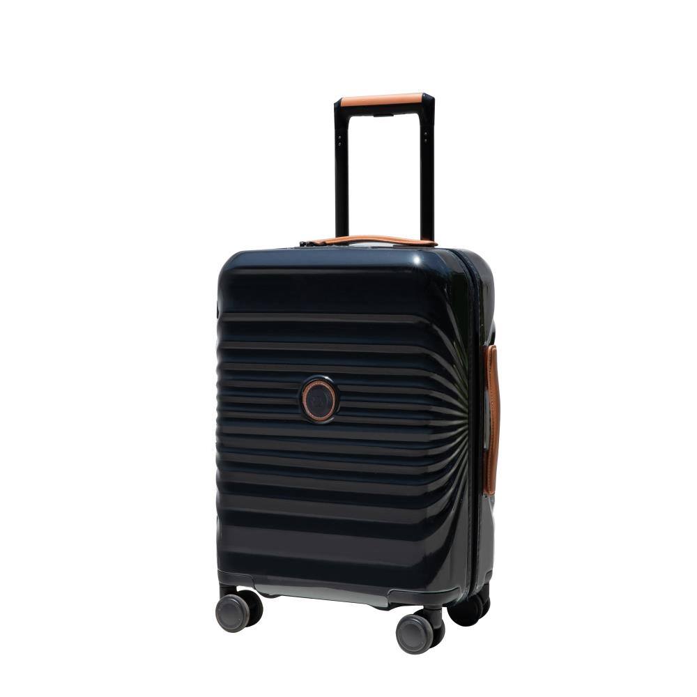 Front. BreeBe - 28' Lightweight Suitcase with TSA Lock, USB Port, Artificial Leather Top Handle, Spinner Wheels - Black.